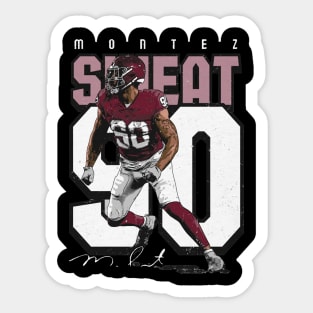 Montez Sweat Washington Name Number Sticker